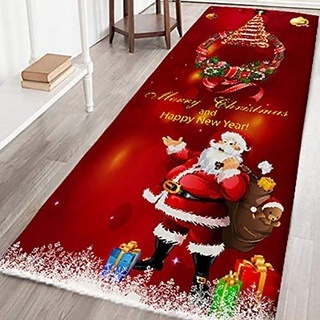 Qlans Christmas Area Teppich Teppich Anti-Rutsch-Fußmatte Boden Teppich Matte für Schlafzimmer Wohnheim Zimmer Küche