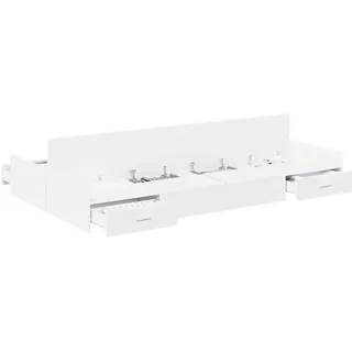 vidaXL Moderner Bettrahmen 120 x 190 cm Weiß