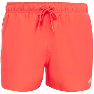 adidas 3-Stripes Badeshorts Rot/Weiß S