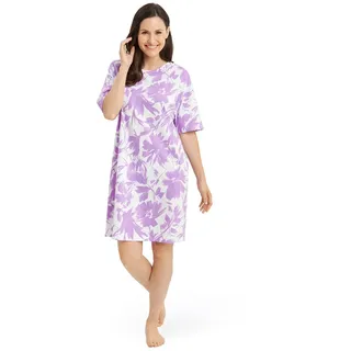 Rösch Nachthemd im Blumendruck Violett 100% Baumwolle 1253202 40, 16402 - 40