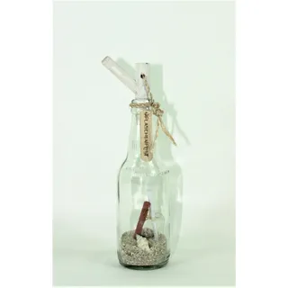 osters muschel-sammler-shop Flaschenpost - gefüllt mit Sand und Muscheln und Schnecken - ideal als Mitgebsel oder als Einladung zu Einer Party