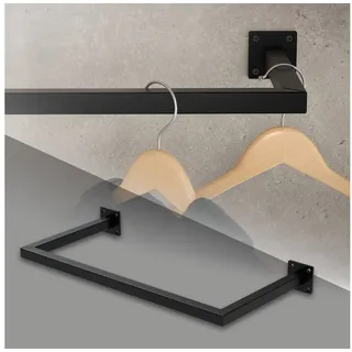 ML-Design Wandgarderobe Kleiderstange Rechteck 30 x 60 cm Schwarz