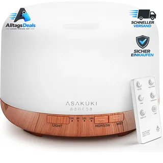 Aroma Diffuser 500ml Ultraschall für Ätherische Öle Luftbefeuchter mit