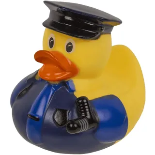 Palleon Quietscheente Polizei - Witzige Gummiente als Geschenk | Ca. 10 cm groß - mit Quietschfunktion - ideal als Deko, Mitbringsel & Party-Gag für Erwachsene