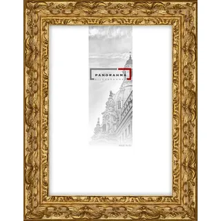 Panorahma Bilderrahmen Panorahma Holz-Bilderrahmen Barock Weiß-Gold-Rot 30x40 cm, 1 Rahmen goldfarben 30x40 cm