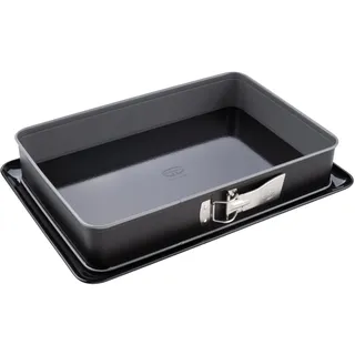 Dr. Oetker Back-Idee Rechteck-Springform mit Emaille-Servierboden 38 x 25 cm