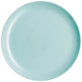 LUMINARC Speiseteller Glas Blau 25 cm Hartglas Essteller türkis Servierteller Spülmaschinenfest Mikrowelle Diwali Light Turquoise 1 Stück
