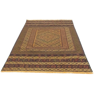 Wollteppich »Kelim Afghan Teppich handgewebt mehrfarbig«, morgenland, rechteckig, Höhe: 4 mm, Kurzflor bunt