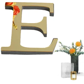 3d Buchstaben Wanddekoration, Wanddekor 3D Buchstaben Zeichen, Hellgold Acryl Buchstaben Aufkleber für Heimtextilien Wand DIY Kunst Wandbild für Zuhause Schlafzimmer Wohnzimmer Tumotsit