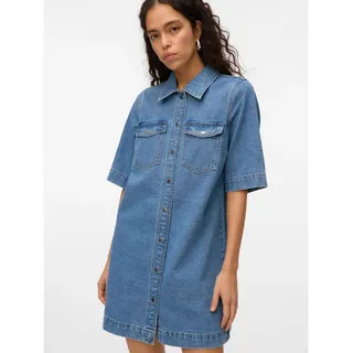Vero Moda Fenja Kurzes Kurzarmkleid - Medium Blue Denim - S