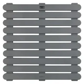 Wenko Antirutschmatte 22947100, Duschmatte, für Dusche, Bad, Pool und Sauna, 55 x 55cm, grau