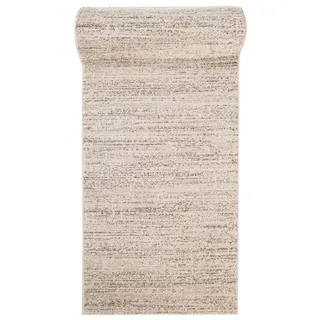 Mazovia Läufer Modern Einfarbig Beige Creme Flur, Schlafzimmer, Diele, Fußbodenheizung beige|braun 70 cm x 400 cm