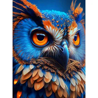 EXQULEG 5D Diamond Painting Bilder Eule, Full Drill Diamant Painting für Erwachsene Kinder, DIY Diamant Malerei Kits für Home Wand Decoration Geschenk (50x70cm)