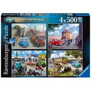 Ravensburger Happy Days Collection No.2 Days Out 4X 500 Piece Jigsaw Puzzle for Adults and Kids Age 10 Years and Up