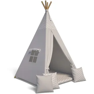 Best for Kids Tipi-Zelt, Grau, Textil, 105x105 cm, Spielzeug, Kinderzelte