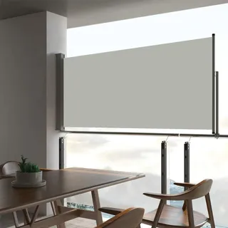 Yolola Seitenmarkise Ausziehbar,Sichtschutz Ausziehbar 60 x 300 cm, Sichtschutz, Freistehend, Sonnenschutz, Blickdicht, Seitenrollo, für Balkon, Terrasse, Garten, Anthrazit