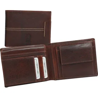 Drachenleder Herren Geldbörse braun Portemonnaie Leder OPS108N
