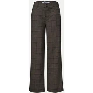 STREET ONE Style Amalia Straight Hosen Kariert Braun 38/30