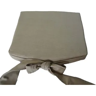 Schleife mit Kissen Hochwertiges Baumwolle Korbweide stuhlkissen/Gartenstuhl Kissen Sitzkissen 44 x 40 x 5 cm (Beige)