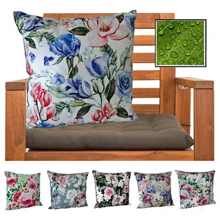 heimtexland Typ675 Outdoorkissen 40 x 40 cm Blau/Grün