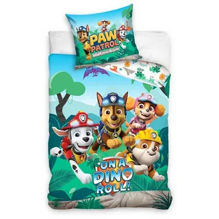 PAW PATROL Kinderbettwäsche PAW Patrol Dino Kinderbettwäsche 135 x 200 cm