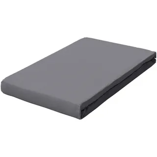 schlafgut Spannbettlaken Jersey-Baumwolle-Elasthan 140-160 x 200-220 cm grau