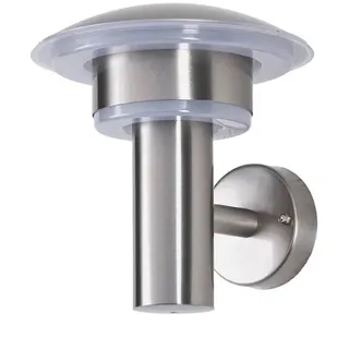 LINDBY Außenwandleuchte Edelstahl 18,8 cm 1 x 9 W LED grau