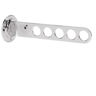 Edelstahl Kleiderhaken Klappbar Wandmontage, 5 Loch Kleiderbügelhalter, Edelstahl Kleiderständer Wand Kleiderstange Kleiderlüfter Wandgarderobe Stange für Schrank, Schlafzimmer, Balkon, Schlafzimmer