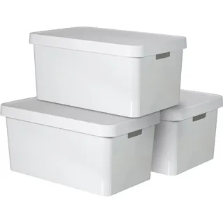 Organizer CURVER "INFINITY" Aufbewahrungsboxen Gr. B/H/T: 57 cm x 27 cm x 39 cm, weiß Ordnungsboxen Aufbewahrungsbox, stapelbar, 45 Liter,