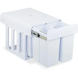 Relaxdays Einbaumülleimer 32 l Weiß