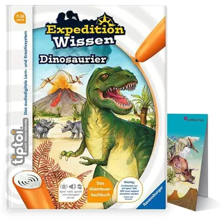 tiptoi Ravensburger Buch | Expedition Wissen: Dinosaurier + Dino-Poster mit Tyrannosaurus Rex; ab 7 Jahren, Geschenk Kinder-Buch