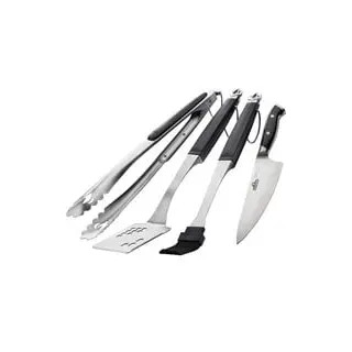 Napoleon Grillbesteck 4-teilig Edelstahl schwarz