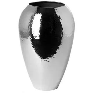 Fink Dekovase MALANA Vase - H. 26cm x Ø 17cm - silber - Eisen - Blumenvase (1 St., Blumengefäß - Blumenbehälter), Elegante Vase - Ziervase, Dekovase & Blumenvase für stilvolle Deko silberfarben