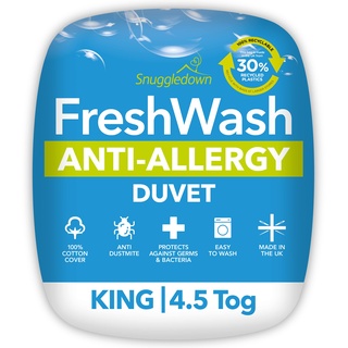 Snuggledown Freshwash Allergiker-Bettdecke, Baumwolle, weiß, Baumwolle Baumwolle, weiß, King Size