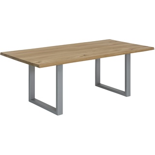 SIT Möbel Tisch Wildeiche | L 200 x B 100 X H 76 cm |geölt,  silber | 07107-31 | Serie Tische & Bänke