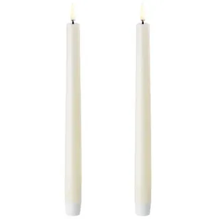 UYUNI LIGHTING Uyuni LED Stabkerzen Set, 2,3 x 25 cm weiß