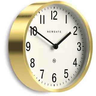 NEWGATE® Master Edwards Wanduhr | Uhr im Stil der Mitte des jahrhunderts | 30cm | Tiefes metallgehäuse mit Messing- / goldfinish | Modernes Retro-Design für küche, Wohnzimmer oder büro
