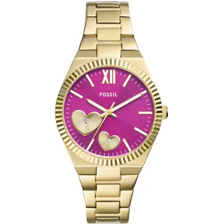 Quarzuhr FOSSIL "SCARLETTE" Armbanduhren goldfarben Damen Quarzuhren Armbanduhr, Damenuhr, analog