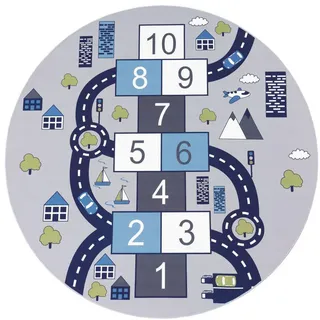 TT Home Kinderteppich 160 x 160 cm Grau