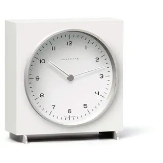 JUNGHANS Max Bill by Table Clock, Ziffernblatt weiß, 16,4 x 17,4 x 5,5 cm, Klassisch