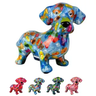 netproshop Spardose Dackel Dennis N aus Keramik Pomme Pidou, Auswahl:Blue Joy
