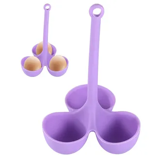Eigelb-Kocher-Halter – gekochter, Eierkochform | Lustiges Küchenutensil für weiche, hart gekochte Eier, wiederverwendbare Dampfkorbbecher, Eierpochier-Gestelle können 6 oder 4 Eier gleichzeitig