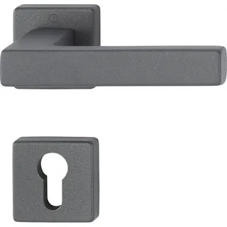 HOPPE Drückergarnitur Austin Auf Rosette PZ, TS 37-42mm, Alu Sandschwarz