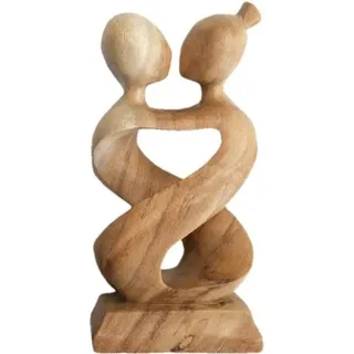 GURU SHOP Holzfigur, Statue, Deko Objekt Feng Shui - `Tänzer`, Braun, Größe/Farbe: 20 cm/Hell, Dekoobjekte