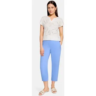 Kurzarmshirt BETTY & CO "Damen mit V-Ausschnitt", Damen, Gr. XXL, weiß (rohweiß), Obermaterial: 100% Baumwolle, gerade normal, Neckholder, Shirts
