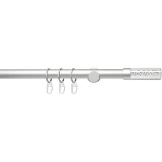 LIEDECO Vorhangstange Zylinder 1-läufig Ø 20 mm 120 cm Grau