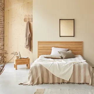 Kopfteil für Bett aus Teak in Lattenoptik 165 cm Massivholz Teak