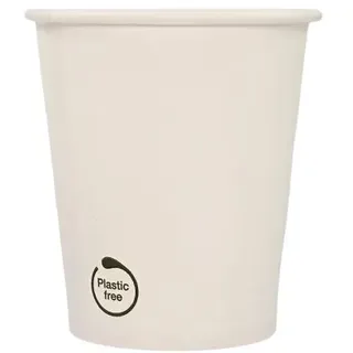 CROKUS Weiße Pappbecher ohne Plastik ø 7,2 cm - 20 cl (1000 Stück)