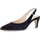 Slingpumps GABOR Damen Gr 43 dunkelblau Ziegenveloursleder Schuhe Slingpumps Trichterabsatz Businessschuh Abendschuh in spitzer Form G-Weite