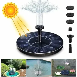 Springbrunnen Für Zierteiche, Solar-springbrunnenpumpe, 1,4 W 150 L/h Solar-wasserpumpe (max. 70 Cm) + 4 Düsen, Mini-solarpumpe Für Dekorative Gartenteichbrunnen